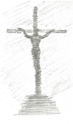 Abstract - Christ On The Cross - Pencil