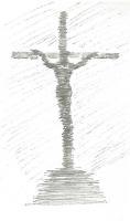 Abstract - Christ On The Cross - Pencil