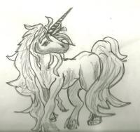 Unicorn - Pencil Drawings - By Paul Sullivan, Traditional Drawing Artist