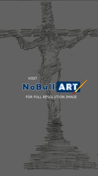 Abstract - Christ On The Cross 3 - Pencil