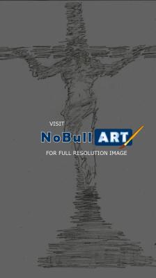 Abstract - Christ On The Cross 3 - Pencil