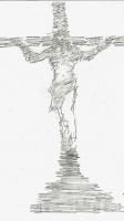 Abstract - Christ On The Cross 3 - Pencil