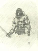 Conan The Barbarian - Pencil Drawings - By Paul Sullivan, Traditional Drawing Artist