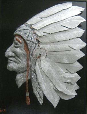 People - The Headdress - Cement Copper Aluminum