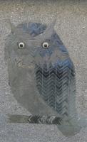 Owl - Steel Aluminum Mixed Media - By William Ross, Mosaic Mixed Media Artist