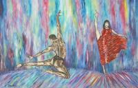 Dance - Oil On Canvas Paintings - By Mihaela Erika Petculescu, Brush Painting Artist