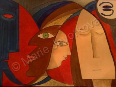 Cubism - Faces - Oil