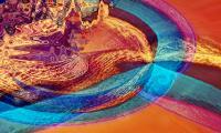 Fiesta - Mixed Media Mixed Media - By Dean Uhlinger, Modern Abstract Mixed Media Artist