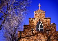 Chinle Chapel - Photography Mixed Media - By Dean Uhlinger, Photorealism Mixed Media Artist