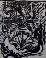 Mystic - Ink On Paper Drawings - By Bethany Eisenman, Chaotic Drawing Artist