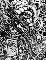 January Chaos - Ink On Paper Drawings - By Bethany Eisenman, Chaotic Drawing Artist