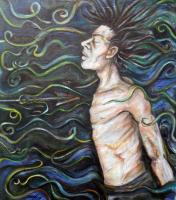 Nerves Like Nylon Nerves Like Steel - Oil On Canvas Paintings - By Bethany Eisenman, Surreal Painting Artist