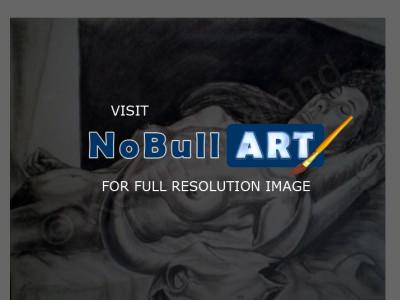 Drawings - Nude Model - Charcoal