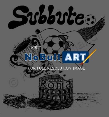 Illustrations - Subbuteo - Pen  Ink