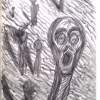 The Screamer - Pencil Drawings - By Kevin Nodland, Expressionism Drawing Artist