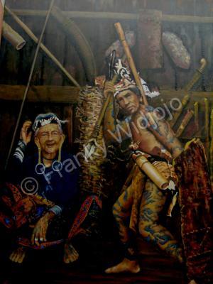 Dayak - Dayak Hunter - Oil On Canvas