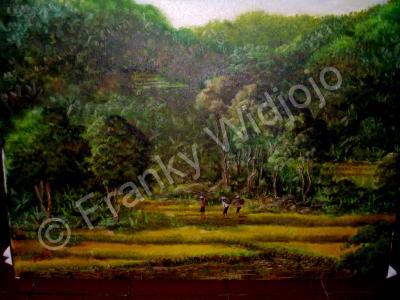 Java - Javanese Panorama - Oil On Canvas