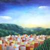 Firenze Da Fiesole - Oil On Canvas Paintings - By Massimiliano Stanco, Cubism Painting Artist