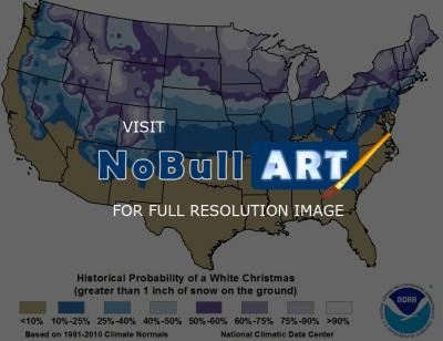 Historical - Probability Of White Christmas In The United States - Digital