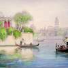 Touring Venice - Watercolor Paintings - By I Joseph, Realism Painting Artist