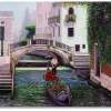 Canal Florist - Oil On Canvas Paintings - By I Joseph, Realism Painting Artist