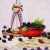 Porcelain And Notes - Watercolor Paintings - By I Joseph, Realism Painting Artist