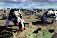 Heard Of Cowhands - Bryce Software Digital - By John Tonkin, Surrealism Digital Artist