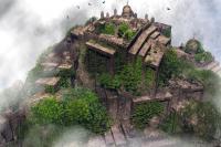 Fortress In The Clouds - Bryce Software Digital - By John Tonkin, Fantasy Digital Artist