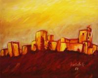 La Roja - Oil On Canvas Paintings - By Edyta Kwiatek, Abstract Painting Artist