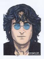 John Lennon - Paper Mixed Media - By Oscar Garriga, Pop Art Mixed Media Artist