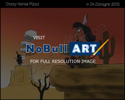 Humor - Crazy Horse Pizza - Digital