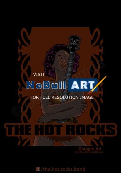 Digital Drawings - The Hot Rocks - Digital