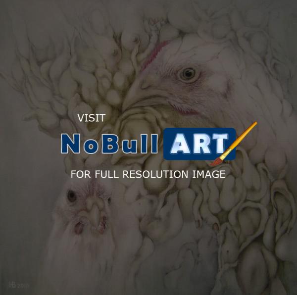 Animals - Tortellini With Chicken - Oil On Canvas