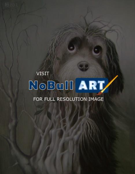 Animals - Harmless Dog - Oil On Canvas
