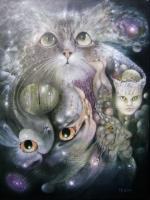 Cats Eye Nebula - Oil On Canvas Paintings - By Henk Bloemhof, Surrealism Painting Artist