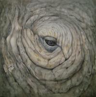 Ecce Rhino - Oil On Canvas Paintings - By Henk Bloemhof, Surrealism Painting Artist