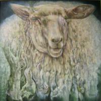 Ovis Clovis - Oil On Canvas Paintings - By Henk Bloemhof, Surrealism Painting Artist