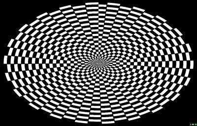 Optical Delusions - Chessboard Swirl - Digital
