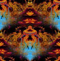 Oriental Abstract - Digital Digital - By Judith B Adams, Computer Graphics Digital Artist