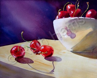 Still Life - Life Is Just A Bowl Of Cherries - Watercolor