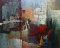 Oil On Canvas - Santorini - Oil On Canvas