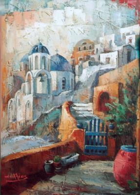 Oil On Canvas - Santorini - Oil On Canvas