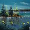 Spring Evening - Crayon Paper Drawings - By Tadeusz IwaÅ„Czuk, Realism Expressive Drawing Artist