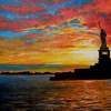 Red White  Blue Original - Oil On Masonite Board Paintings - By James Loveless, Realism Painting Artist