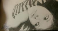 Gabby - Prncil  Paper Drawings - By Deshawn Bryant, Black  White Drawing Artist