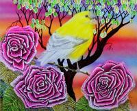 Highly Favored - Acrylic Colored Pen  Airbrush Paintings - By Ron Kendall, Nature Painting Artist