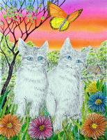 Curiosity - Watercolors  Color Pens Paintings - By Ron Kendall, Nature Painting Artist