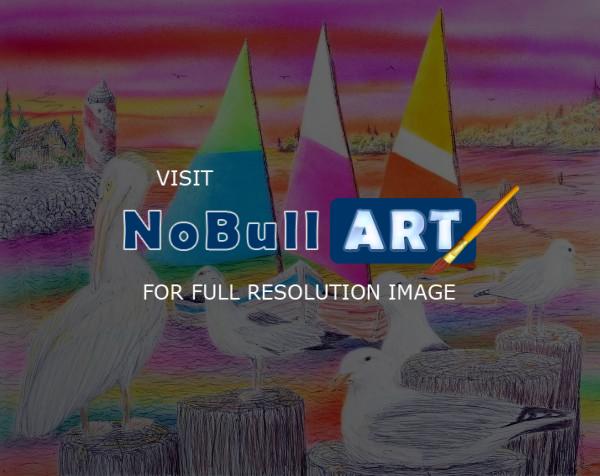 21St Century Art - Sail By Me - Airbrush Color Pencil  Pen