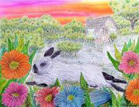 21St Century Art - Wabbit - Airbrush Color Pencil  Pen