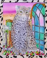 21St Century Art - Leopard In The City - Ab Watercolors Color Pens Penc